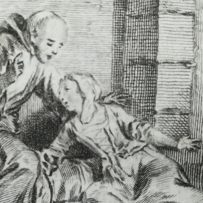 Le diable en enfer (La Fontaine, Contes, 1743) - Cochin