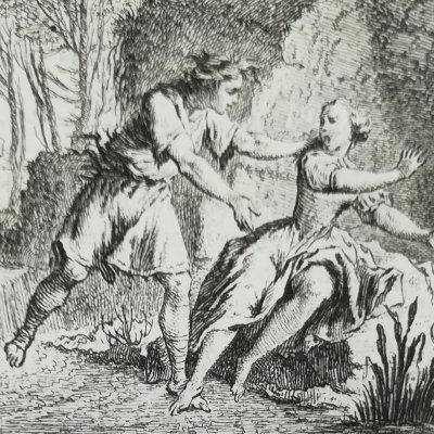 Le fleuve Scamandre (La Fontaine, Contes, 1743) - Cochin