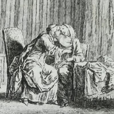 La couturière (La Fontaine, Contes, 1743) - Cochin