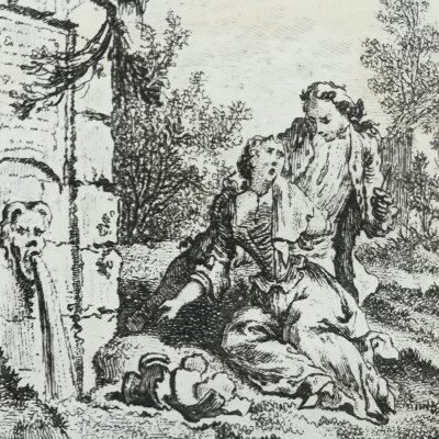 La Cruche (La Fontaine, Contes, 1743) - Cochin