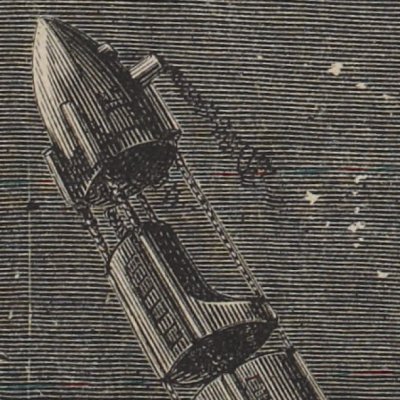 Une fusée en forme de train… (De la Terre à la Lune, 1868) - de Montaut