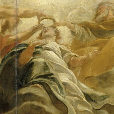Le couronnement de la Vierge (esquisse du Louvre) - Rubens