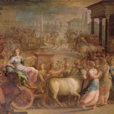 Cortège des Thessaliens & de Chariclée lors du sacrifice à Diane - A. Dubois