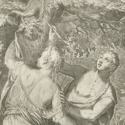 Angélique et Médor - Sadeler d’après Carletto Caliari