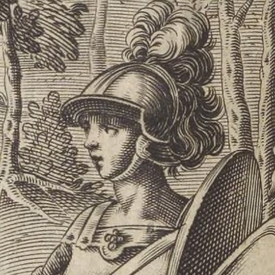 Ismen ensorcèle la forêt face à Tancrède (Hierusalem deslivree, ch13, 1626)