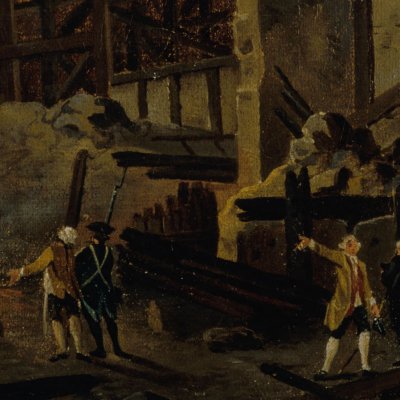 La foire St-Germain après l’incendie de la nuit du 16 au 17 mars 1762 - Demachy