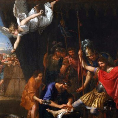 Godefroy soigné par un ange - Mignard
