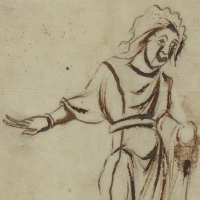 L’Andrienne, acte I, scène 4 (Térence, Latin 7899, 9e s, F°9)