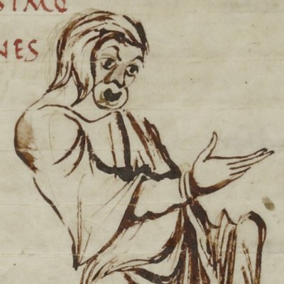 L’Andrienne, acte III, scène 3 (Térence, Latin 7899, 9e s, F°19v)