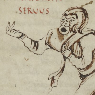 L’Eunuque, acte I, scène 1 (Térence, Latin 7899, 9e s, F°36)