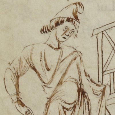 L’Eunuque, acte IV, scène 4 (Térence, Latin 7899, 9e s, F°53v)