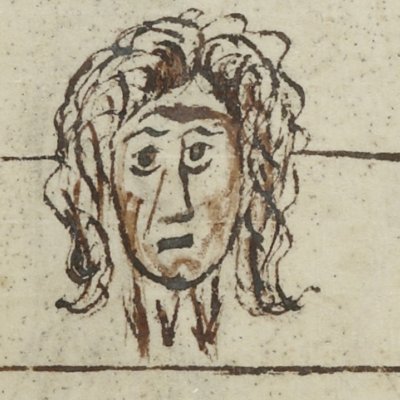 Masques de l’Hécyre (Térence, Latin 7899, 9e s, F°125)