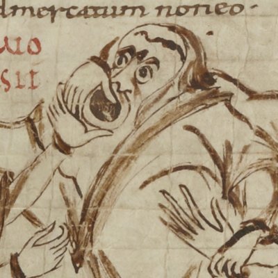 Phormion, acte V, scène 8 (Térence, Latin 7899, 9e s, F°172)