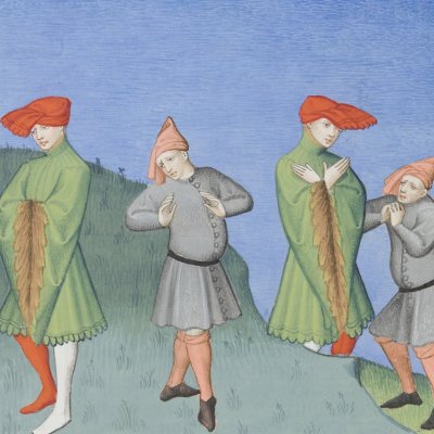 L’Andrienne, acte III, scène 5 (Térence des ducs, Arsenal Ms-664, F°28v)