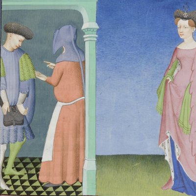L’Eunuque, acte IV, scène 5 (Térence des ducs, Arsenal Ms-664, F°71)