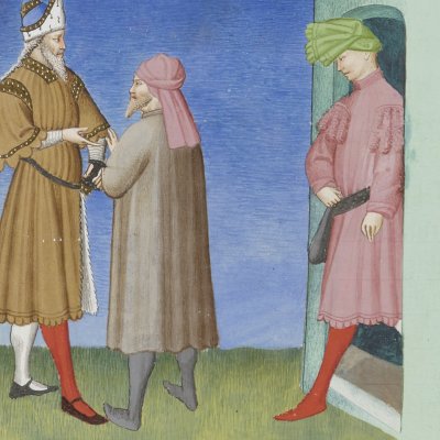 L’Eunuque, acte V, scène 7 (Térence des ducs, Arsenal Ms-664, F°83v)