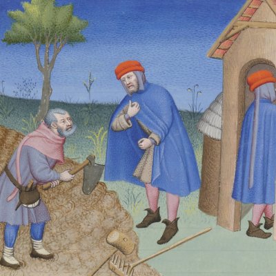 Héautontimorouménos, acte I, scène 1 (Térence des ducs, Arsenal Ms-664, F°90)