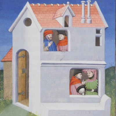 Héautontimorouménos, acte I, scène 2 (Térence des ducs, Arsenal Ms-664, F°93)