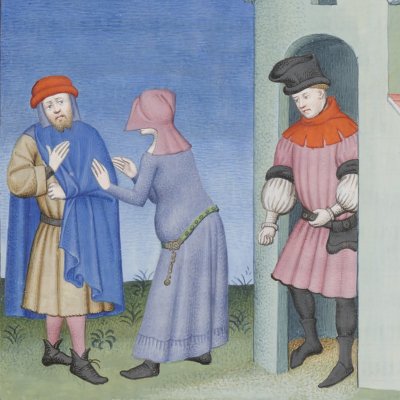 Héautontimorouménos, acte V, scène 4 (Térence des ducs, Arsenal Ms-664, F123)