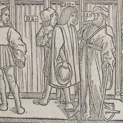 L’Andrienne, acte II, scène 5 (Térence, Comédies, Trechsel, 1493)