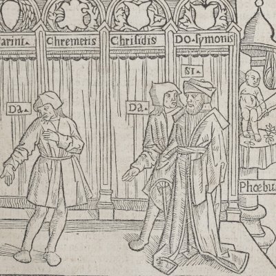 L’Andrienne, acte II, scène 6 (Térence, Comédies, Trechsel, 1493)