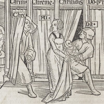 L’Andrienne, acte IV, scène 3 (Térence, Comédies, Trechsel, 1493)