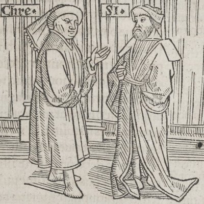 L’Andrienne, acte V, scène 1 (Térence, Comédies, Trechsel, 1493)