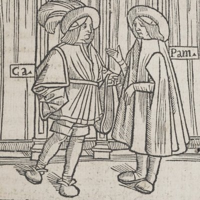 L’Andrienne, acte V, scène 5 (Térence, Comédies, Trechsel, 1493)