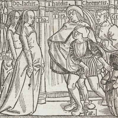 L’Eunuque, acte III, scène 2 (Térence, Comédies, Trechsel, 1493)