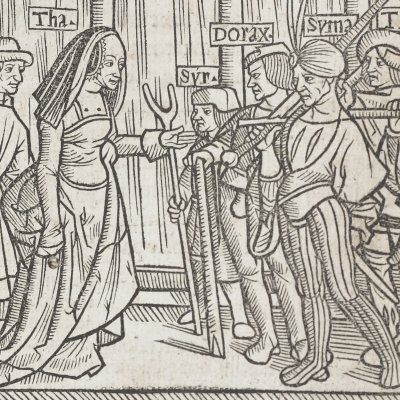 L’Eunuque, acte IV, scène 7 (Térence, Comédies, Trechsel, 1493)