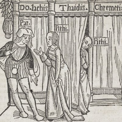 L’Eunuque, acte V, scène 6 (Térence, Comédies, Trechsel, 1493)
