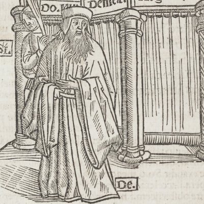 Les Adelphes, acte III, scène 3, début (Térence, Comédies, Trechsel, 1493)