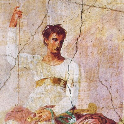 L’acteur-roi (Herculanum ou Stabies, fresque du 3e style)