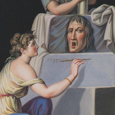 L’acteur-roi (Peintures d’Herculanum, éd. Ludovico Mirri, 1784)