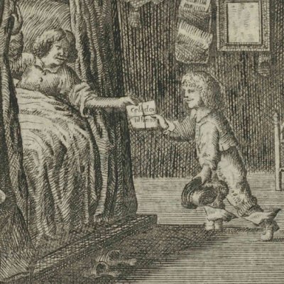 Galatée surprise confiant une lettre (Dend hyrdinde Astrea, I, 3, 1646)