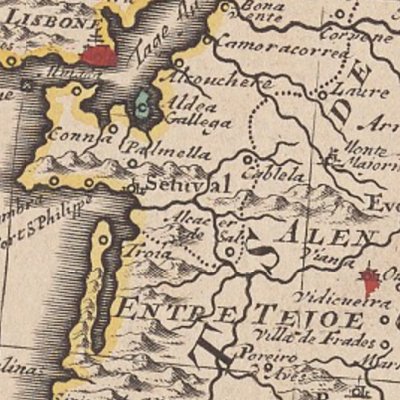Frontière du Portugal et de l’Andalousie (Nova regni Hispaniæ…) - G. de L’Isle