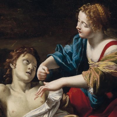 Angélique soigne Médor blessé (Dorotheum) - Lanfranco