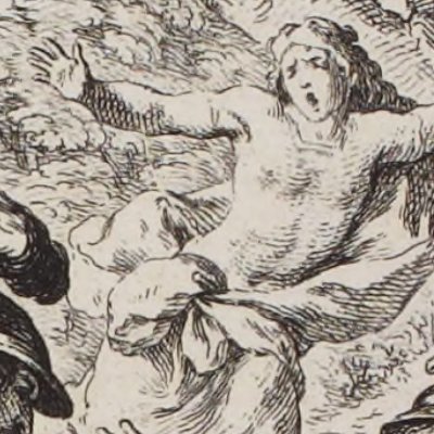 Énéide, livre 9. La mort d'Euryale (Les Œuvres de Virgile, trad. Des Fontaines, 1743) - Cochin