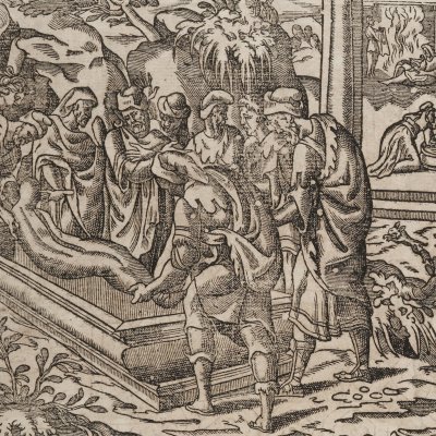 Mort d’Abraham, naissance d’Esaü & de Jacob (Figures de la Ste Bible) - J Cousin