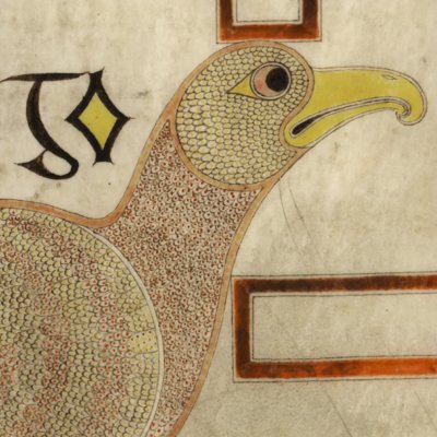 Imago aquilae, symbole de Jean - Évangile d’Echternach (folio 176v°)