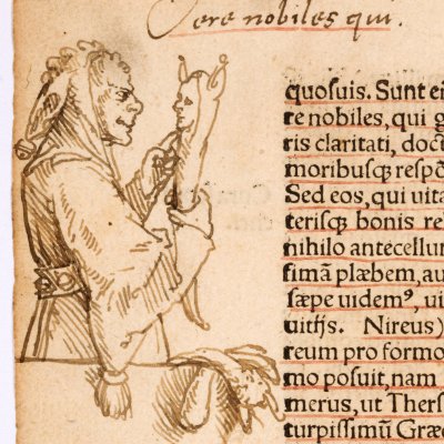 Fou et sa marote (Éloge de la Folie) - Holbein