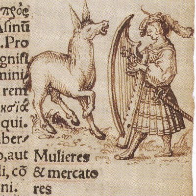 Âne s’adonnant à la lyre (Éloge de la Folie) - Holbein