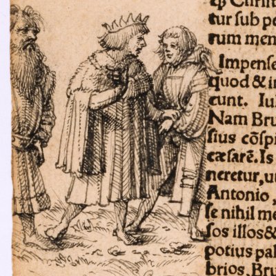 César a plus à craindre des sobres que des ivres (Éloge de la Folie) - Holbein