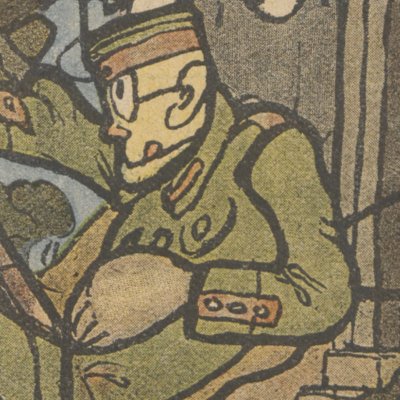 Sainct Poilu terrassant le « Boche » (La Baïonnette, 19 déc. 1918) - Gus Bofa