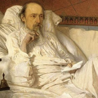 Nikolaï Nekrassov composant les Derniers chants - Kramskoï