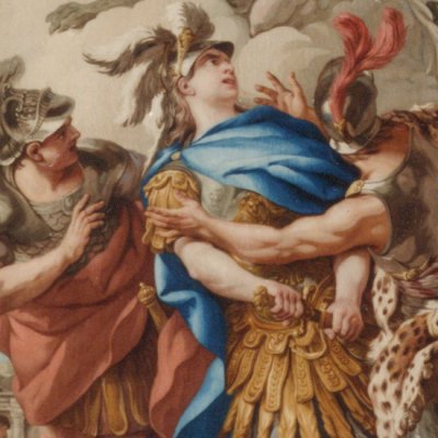 Médée s’enfuit après avoir tué ses enfants (tapisserie) - J.-F. de Troy