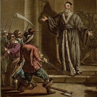 Molé harangue le peuple (Portraits des grands hommes…) - Desfontaines