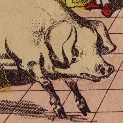 16. Truitonne changée en truie (L’Oiseau bleu, livre d’images d’Épinal)