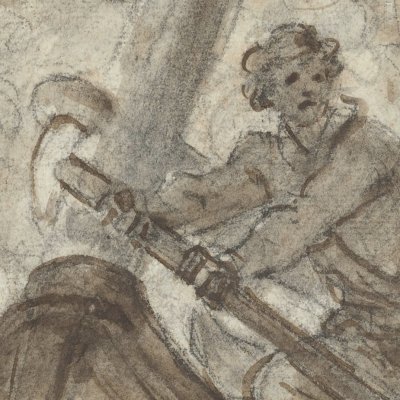 Roland tue l’orque avec une ancre - Fragonard