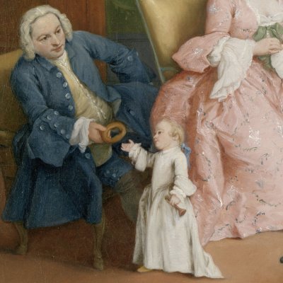 Famille vénitienne avec un domestique servant le café  - Pietro Longhi